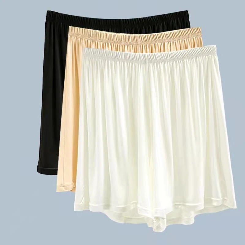 Modal Sleep Pants Women Summer Safety Shorts Thin Casual Loose Pants All-Match Pure Color Home Leisure Skirt Bottoming Pants