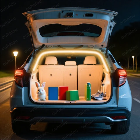 ДЛЯ 2019-2025 HONDA VEZEL задний багажник, светодиодные полосы, полосы для багажника, интерьерная декоративная лампа, полоса, атмосферный свет для багажа