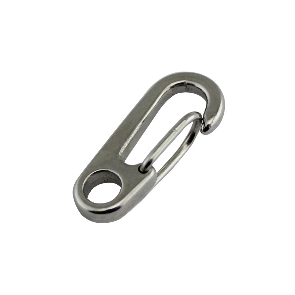 1Pcs Stainless Steel Carabiner Clip Spring-Snap Hook, Mini Quick Release Hook for Outdoor Key Chain Camping Fishing Traveling