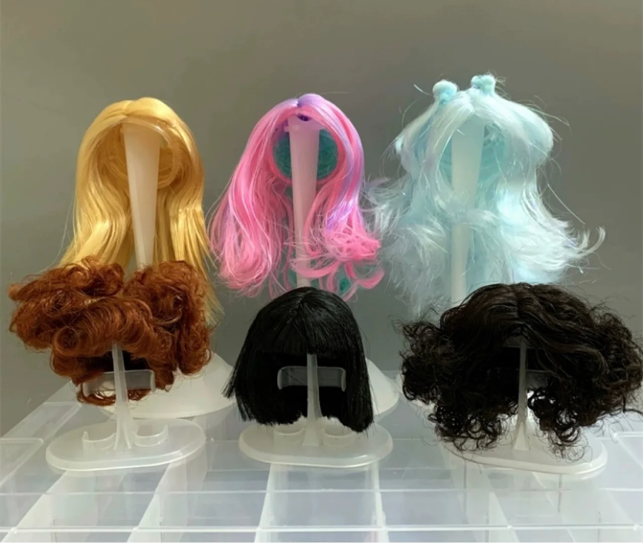 wig cover false hair for 1/6 /1/8 baby doll BJD doll suit head circumference about 13cm