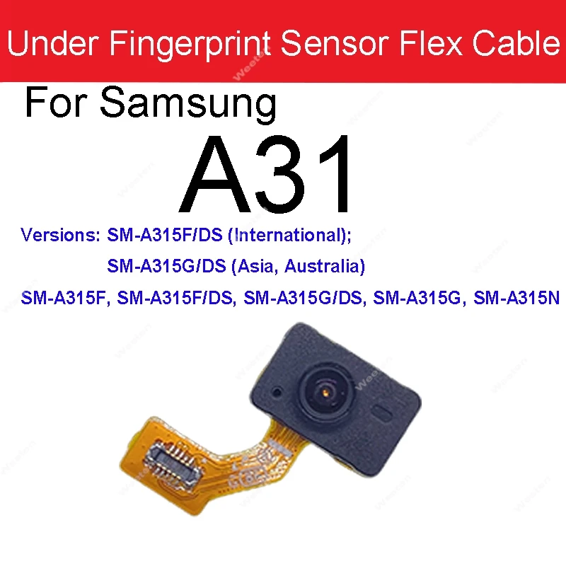 لسامسونج A30S A31 A41 A50 A51 A70 A70S A71 A90 A80 5G زر الصفحة الرئيسية اللمس بصمة تحت اللمس بصمة الاستشعار فليكس