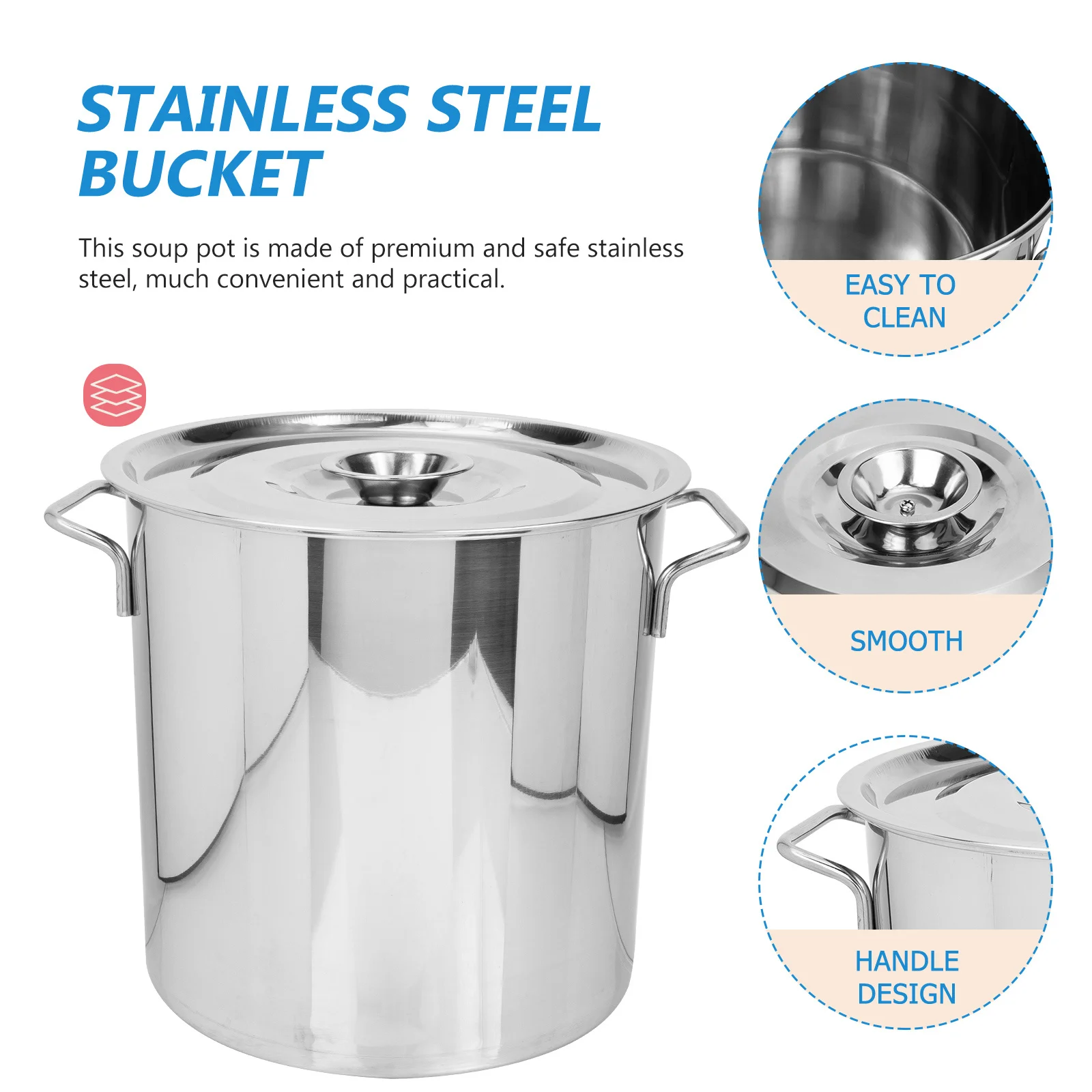

Stainless Steel Soup Pot Large Premium Metal Stockpot for Seafood Boil Crawfish Cooking Kitchen Supplies Seafood Boil Pot