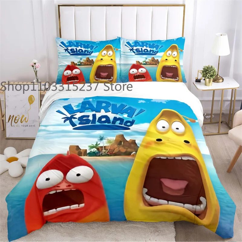 

Animated LL-Larva Cartoon Poster Children Duvet Cover Set Printed Bedding Set Double Queen King Size 2/3pcs,Bettbezug