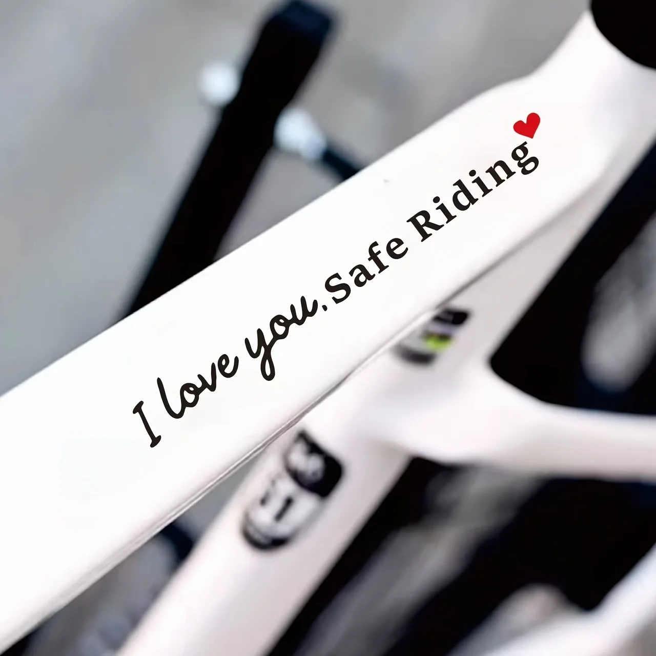 3PCS 5PCS I Love You Ride Safe Bike Sticker Warm Reminder Vinyl Decal Waterproof UV Resistant Road Mountain Bicycle Frame Decor