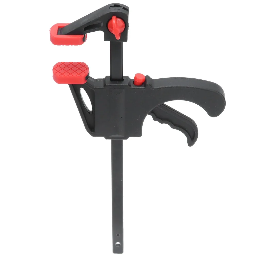 4pcs 4 Inch Bar Clamps Single Hand Operation High Hardness Ratchet Clamps Long Service Life Ratchet Mechanism Quick Grip Clamps