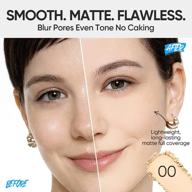 SKINTIFIC Ultra Cover Powder Foundation For Oily Skin 00 Porcelain