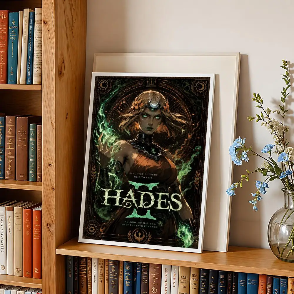 game H-Hades I-II Poster HD Self Adhesive Wall Poster Waterproof Removable No Fade for Bedroom Living Room Decor