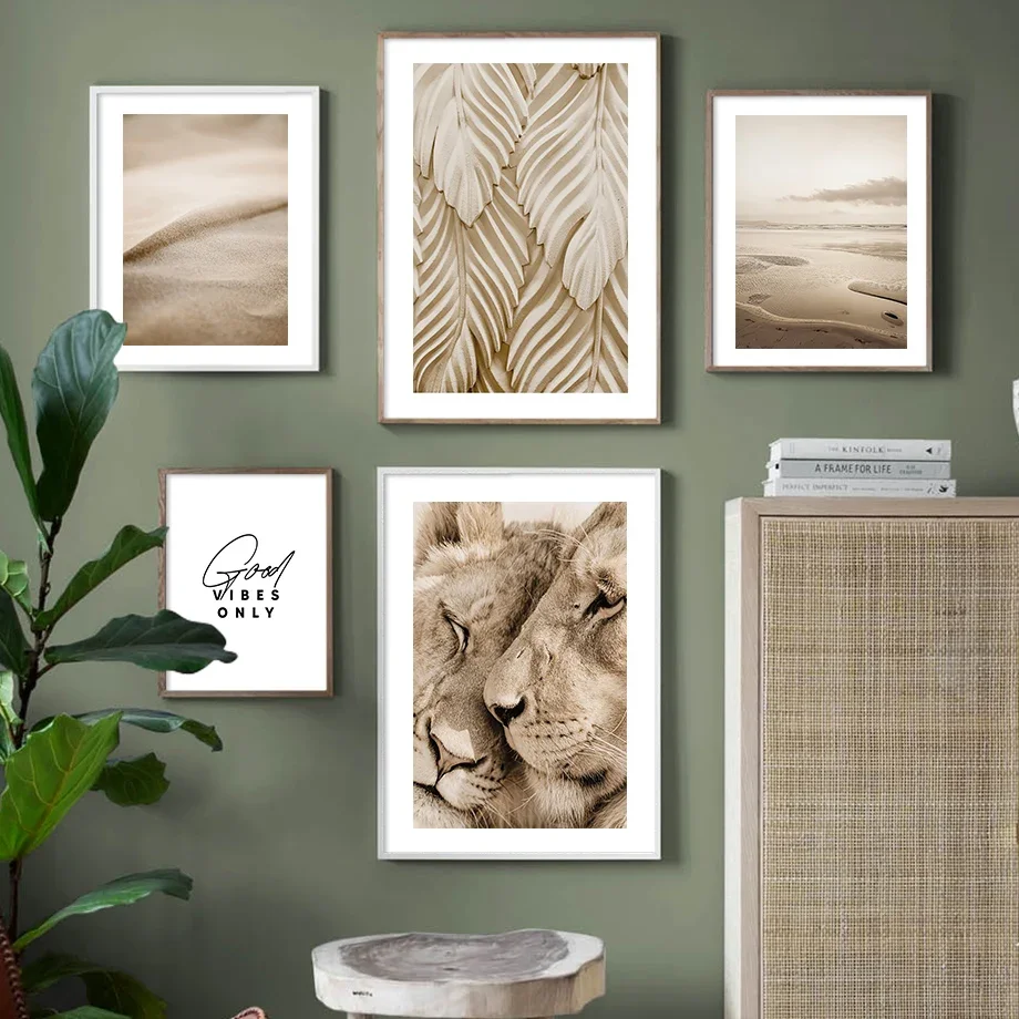 Wall Art Canvas Painting Beach Wheat Leaves Conch Grains Of Sand Nordic Posters And Prints Wall Pictures For Living Room Decor