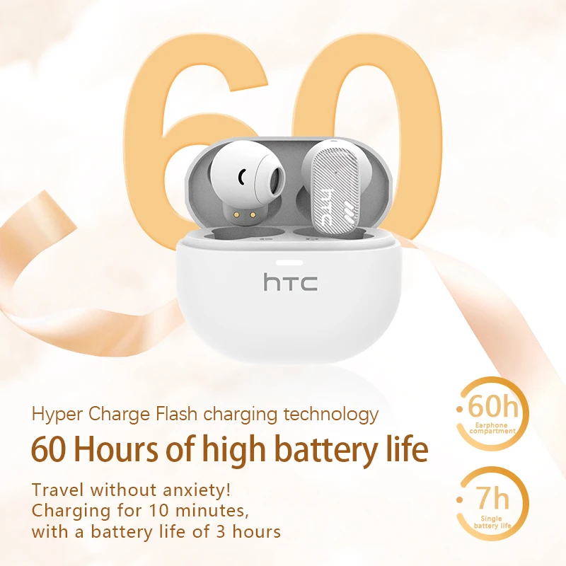 Htc Ne16 بلوتوث V6.0 سماعات لاسلكية Tws داخل الأذن Hd سماعات صوت Hifi سماعات ستيريو إلغاء الضوضاء سماعات أذن مع ميكروفون #5