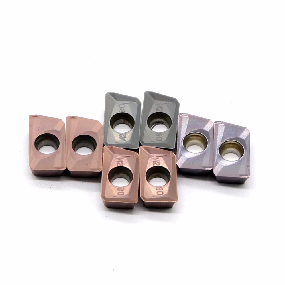 Imagem -02 - Carbide Insere Fresadora Usinagem Ferramenta de Torneamento Ferramentas Torno Cnc Fresadora Final Apmt1604pder m2 h2 Ft1125e Ft1030e