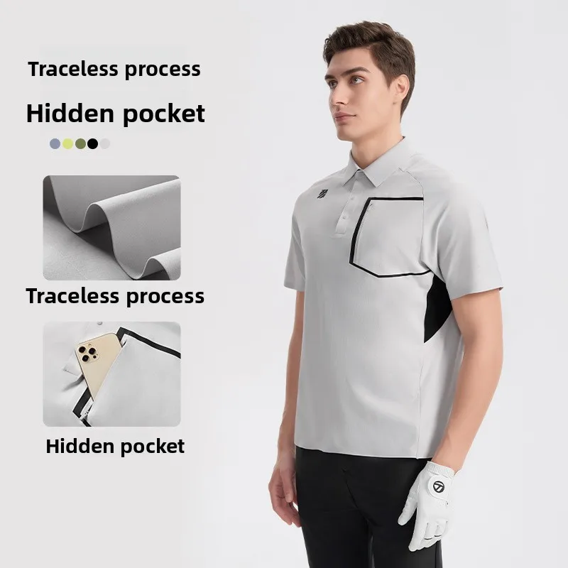 

GIOIOMen's High QualityPOLOShirt，Summer Non-Iron Quick-Dry Stretch Collar CasualTT shirt，Top