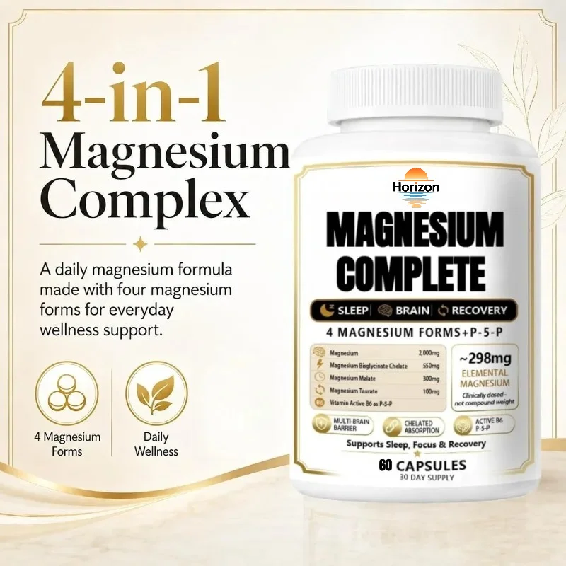 Complete Set of Four in One Magnesium Supplements, 60 Capsules