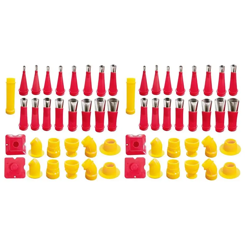 

Набор универсальных интегрированных резиновых насадок для герметика, 58 шт., насадки для герметика для шприцев-пистолетов для герметика - ABQU