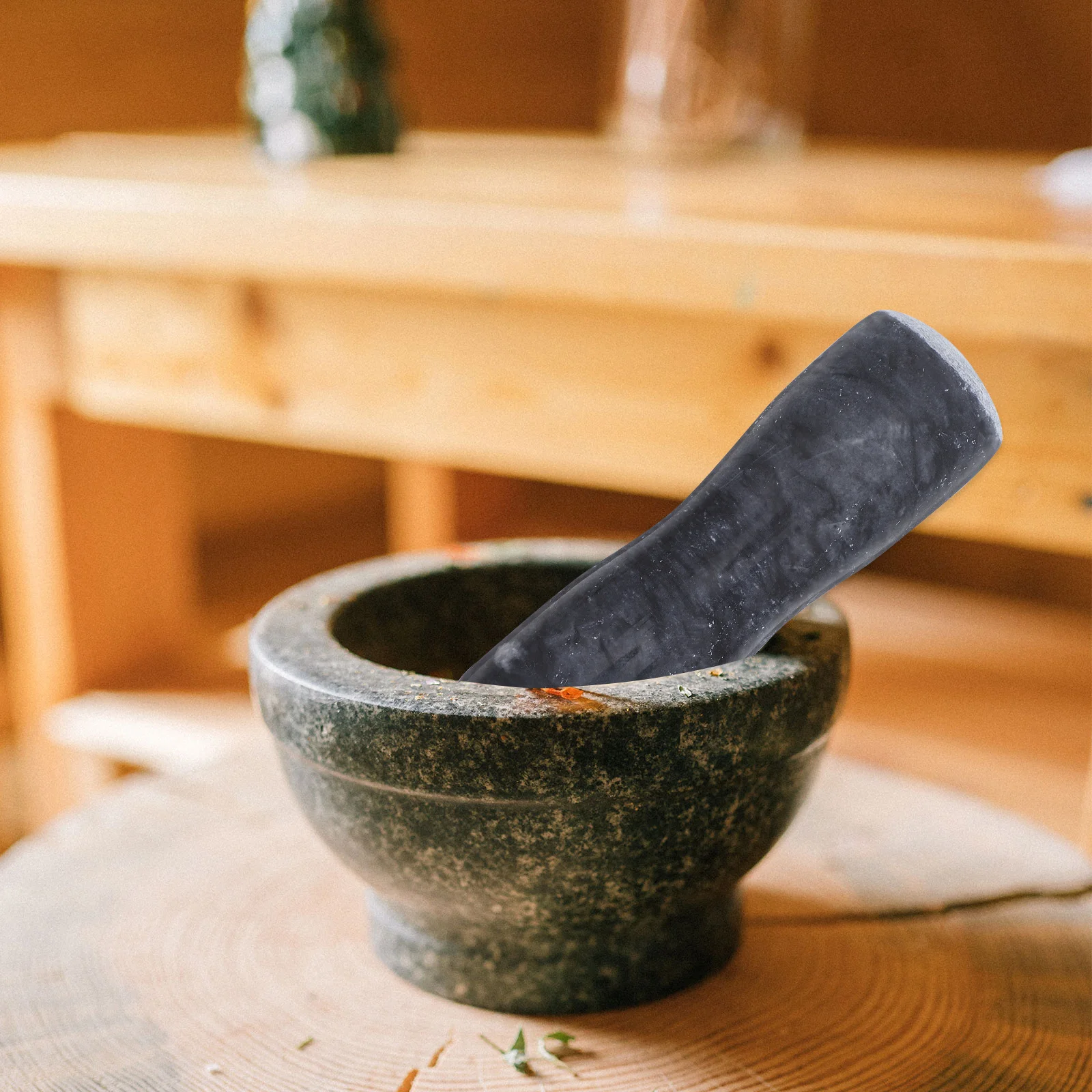 

Stone Mortar Pestle Grinder Efficient for Lab Kitchen Garlic Spices Crushing Tool Pestle Kitchen Pestles