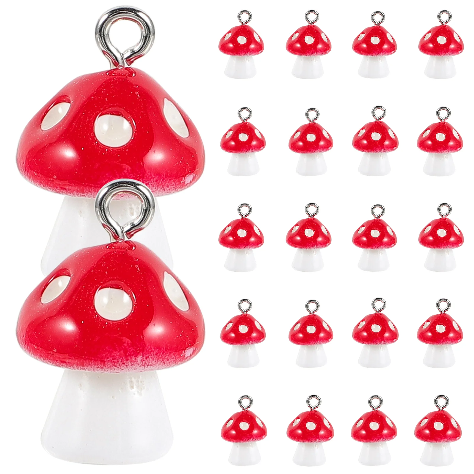 

30 Pcs Necklace Pendant Charm Fashion Wallet Jewelry Making Pendants Child Mushroom