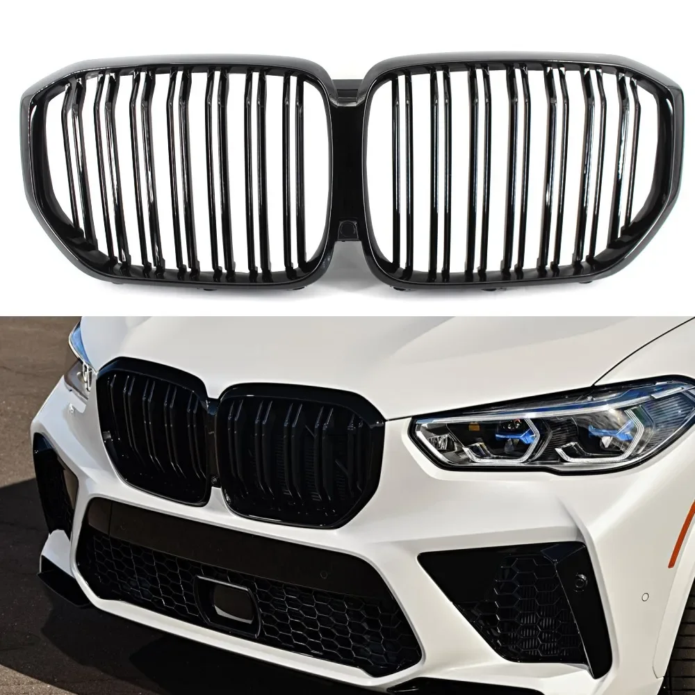 

Car Front Bumper Kidney Grille Grill ABS Double Line M-Performance For BMW New X5 G05 & X5M F95 2019 2020 2021 2022