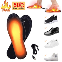 USB Heated Shoe Insoles for Feet Warming Pad Winter Outdoor Foot Warmer Electrically Heating Sports Thermal Insoles for Shoes