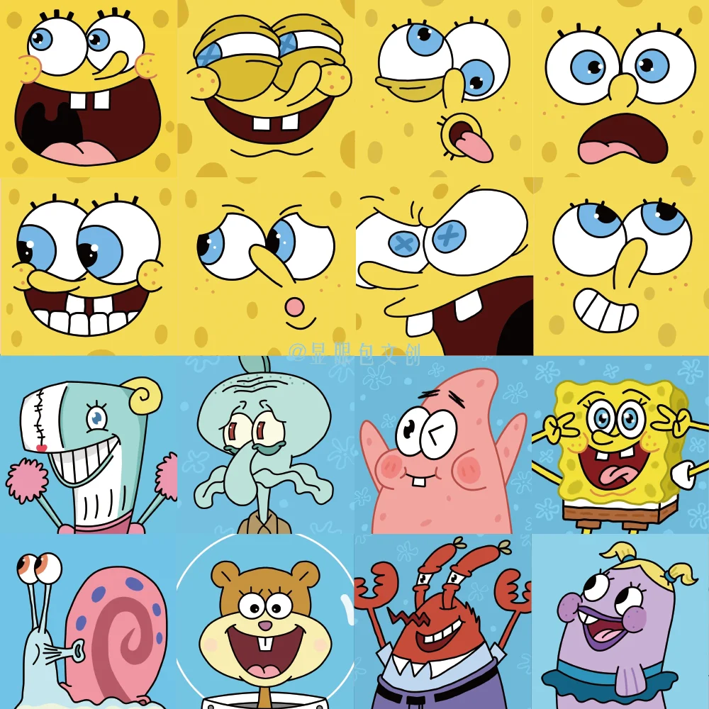 48 قطعة الكرتون لطيف سبونجبوب سكوير باتريك ستار قضية الهاتف المحمول الأمتعة كأس الغيتار DIY التعبير ملصق الديكور