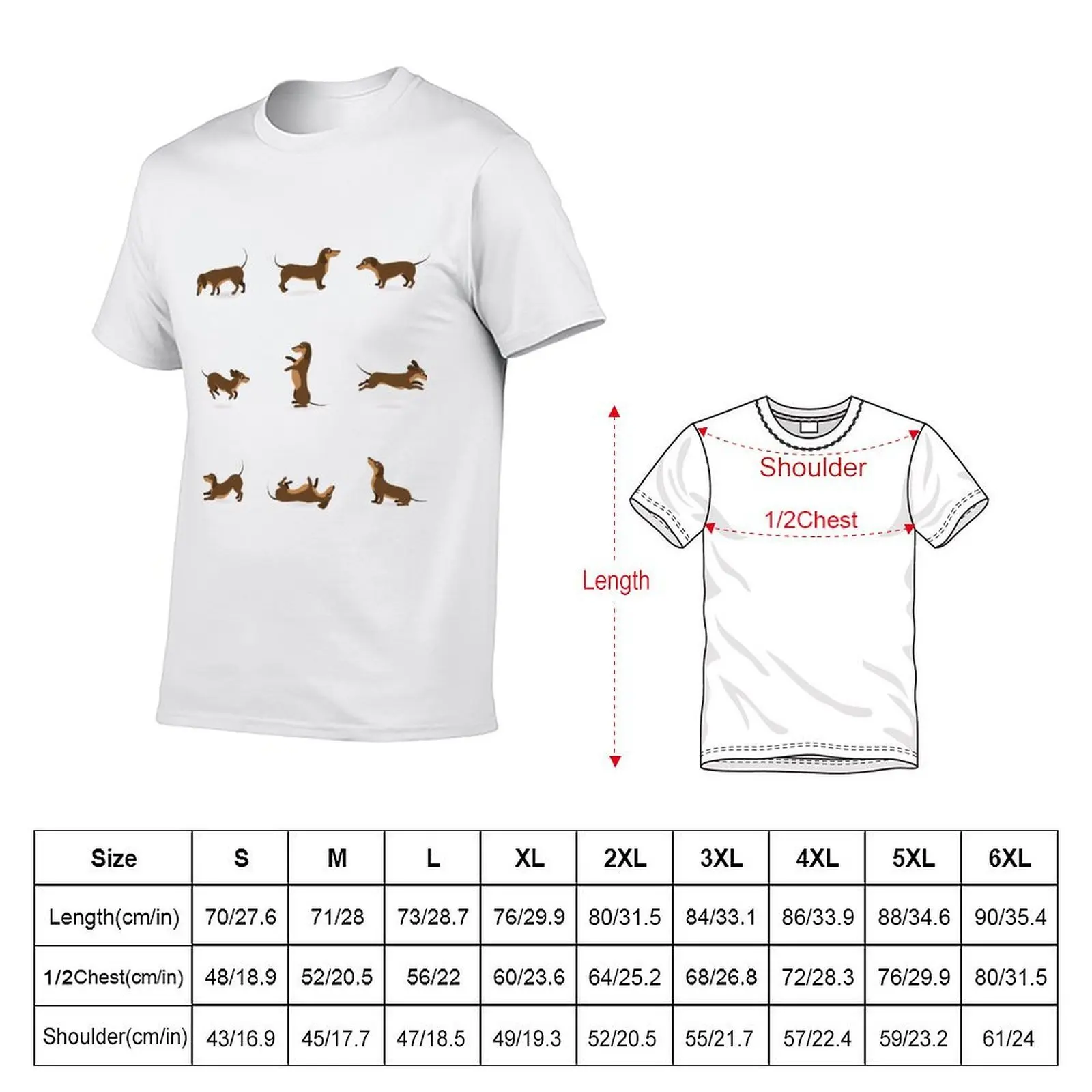 Chocolate Dachshund set T-Shirt t shirts for man pack white anime t shirts oversize T-Shirt