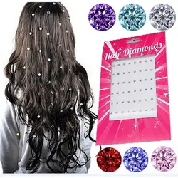 Women Beautiful 2 Bags Hair Styling Rhinestone Hairdo Hot Drilling Crystal Supplies Hair Dress Accessories