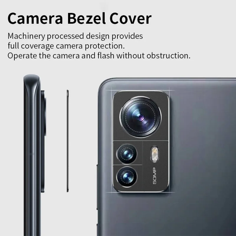 XiaoMi 12 Pro 12X 용 카메라 렌즈 커버 XiaoMi Mi 12S 12 X 용 후면 알루미늄 금속 카메라 보호대 Anti-scratch Lens Ring New