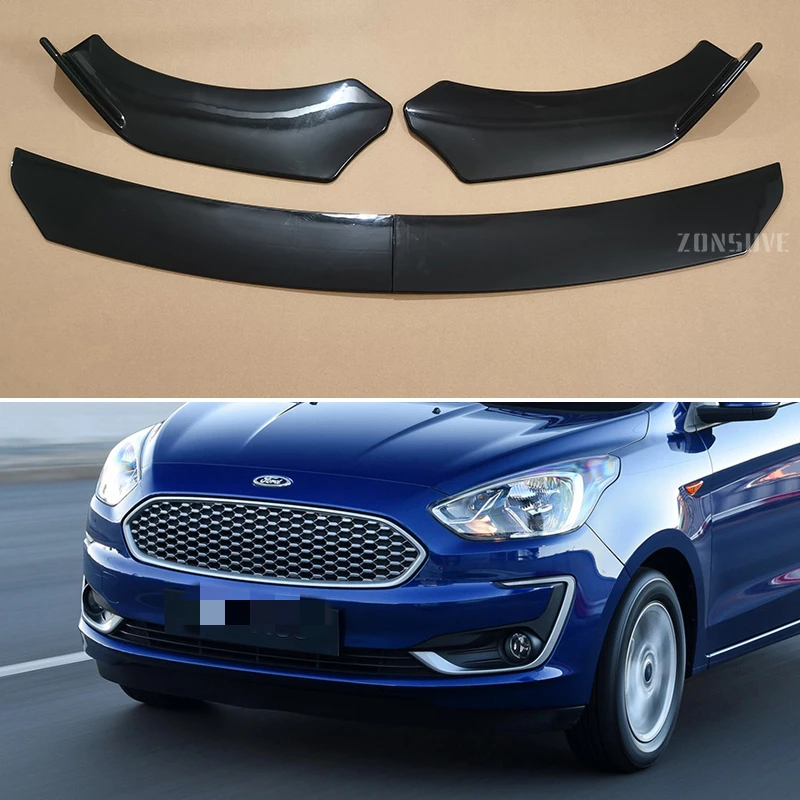 

For Ford Figo 2014--2018 Year Front Bumper Lip Splitter Spoiler Body Kit Accessories