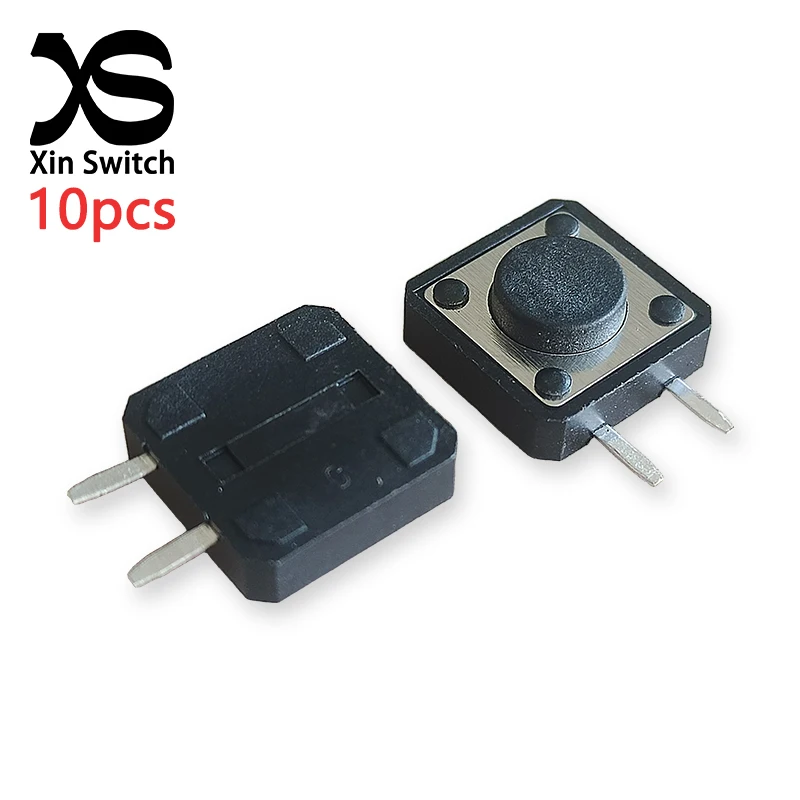 10PCS 12X12X5.0mm Self Resetting (Side Two Pin ) Tact Button Switch 12*12 50mA DC 12V Horizontal Type Micro Switches