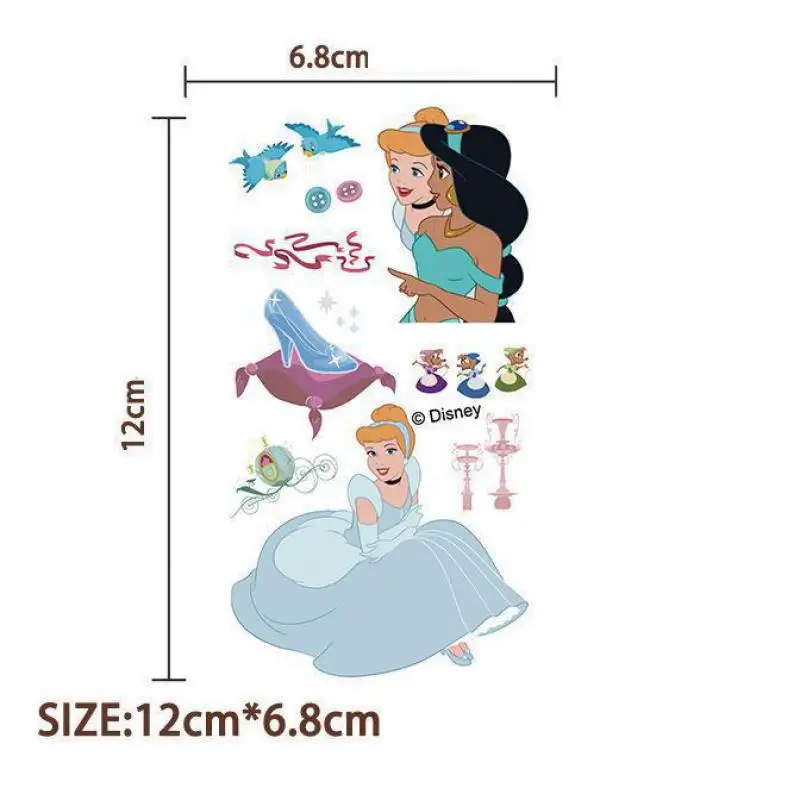 10Pcs New Disney Rapunzel Temporary Tattoo Stickers Cute  Princess Ariel Fake Tattoo For Kids Funny Birthday Gift