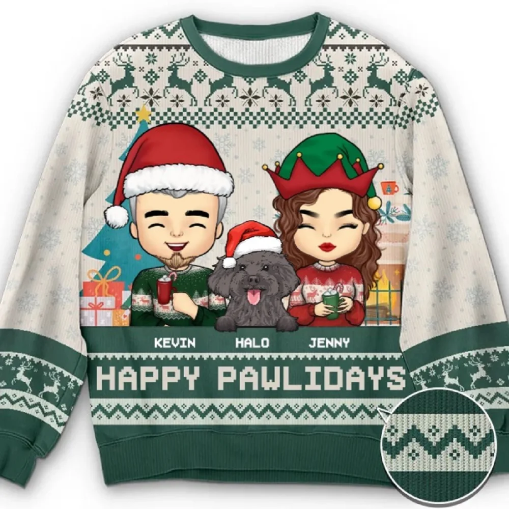 Ugly Christmas Sweaters Autumn And Winter 3D Funny Printed Holiday Party Xmas Sweatshirt for Party Birthday Xmas Sweatshirt 2025