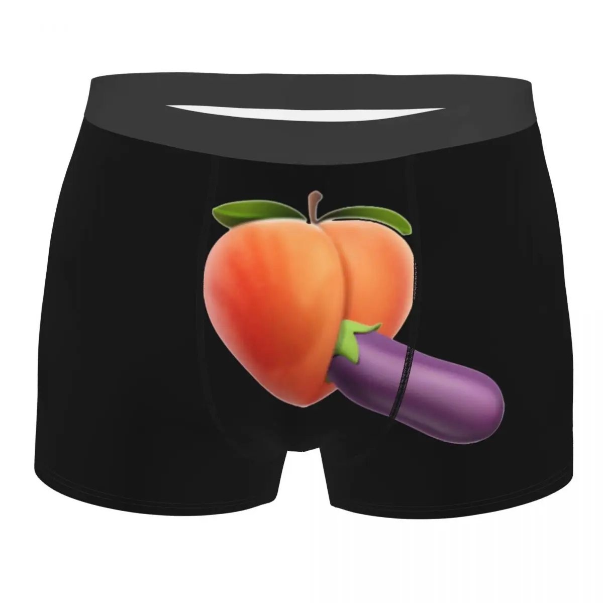 

Custom Funny Food Porno Peach Eggplant Design Underwear Male Printed Boxer Briefs Shorts Panties Breathable Underpants