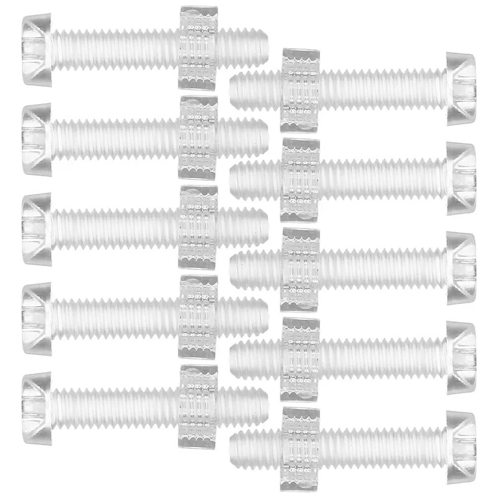

10 Set Transparent Screw Bolts Acrylic Self Tapping Screws Clear and Nuts Kit Connecting