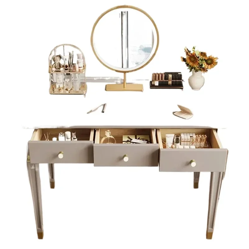 Women Storage Vanity Table Wooden Aesthetic Space Saving Europa Dresser Organizer Luxury Salon Schminktisch Postmodern Furniture