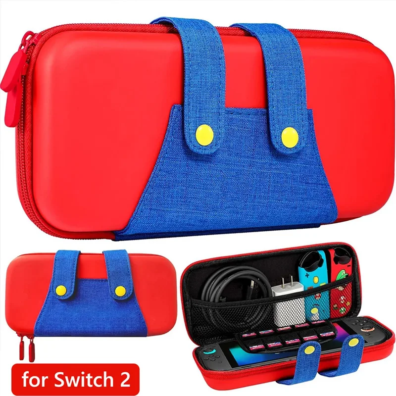 Duża, przenośna torba do przechowywania Nintendo Switch2, idealna w podróży, z pełnym zestawem uchwytów, ochronna torba na akcesoria do Switch2. — zdjęcie produktu 4