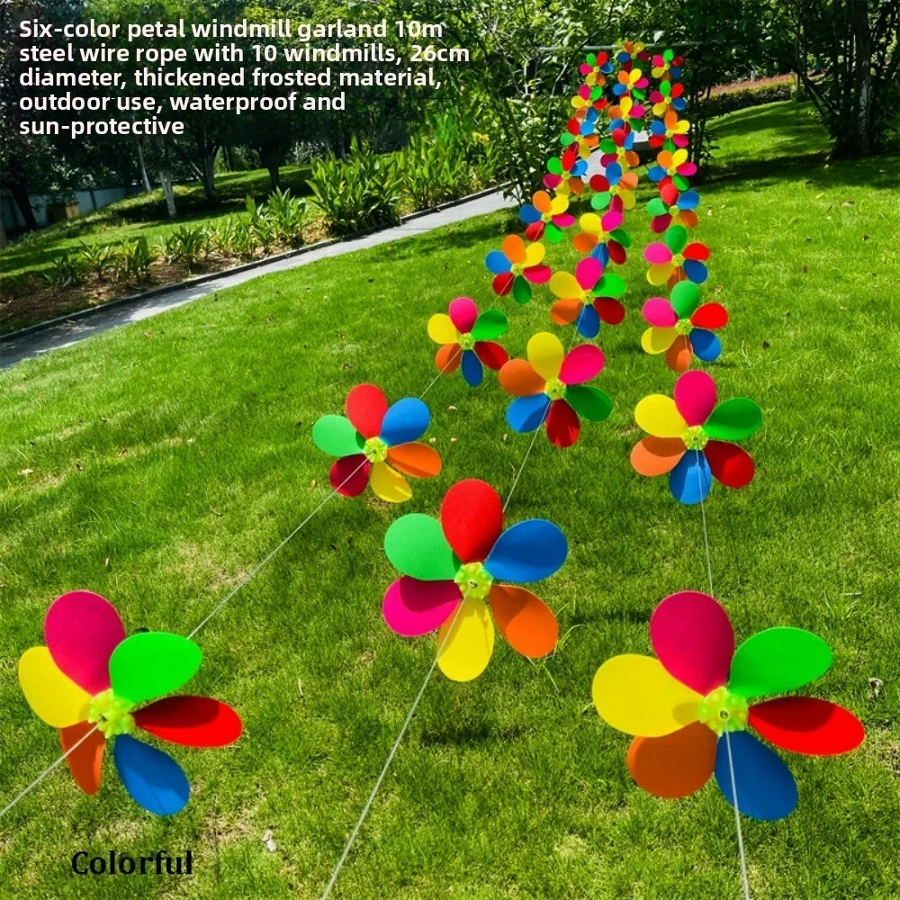 10-pecas-de-26cm-e-10-metros-de-cordao-de-cataventos-de-petalas-coloridos-seis-cores-instalacao-gratuita-suspensao-por-cordao-feito-a-mao