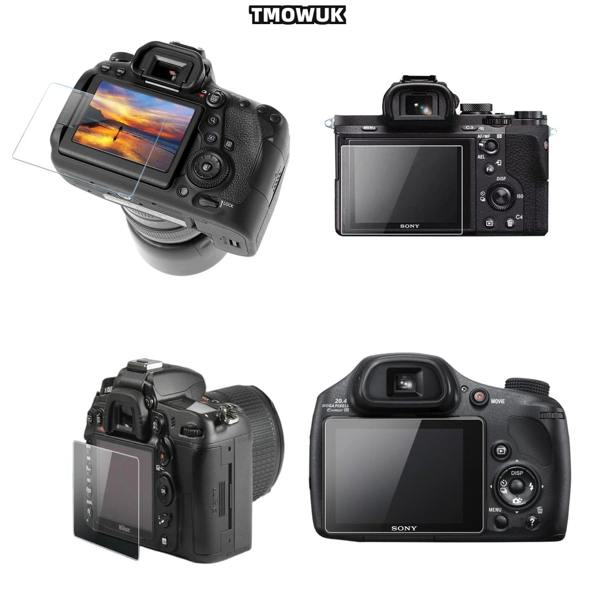 

9H Hardness LCD Protective Film For Sony A7 A7R A7S HX300 HX400 - Ultra-Thin, Anti-Fingerprint, Easy Installation
