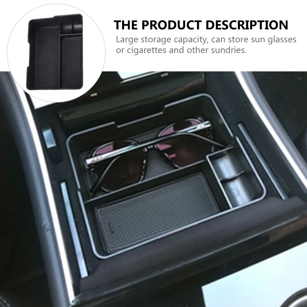 

1pc Console Storage Case Multifunctional Car Accessories Large Capacity Box For Suv Sunglasses Wallet Cigarettes