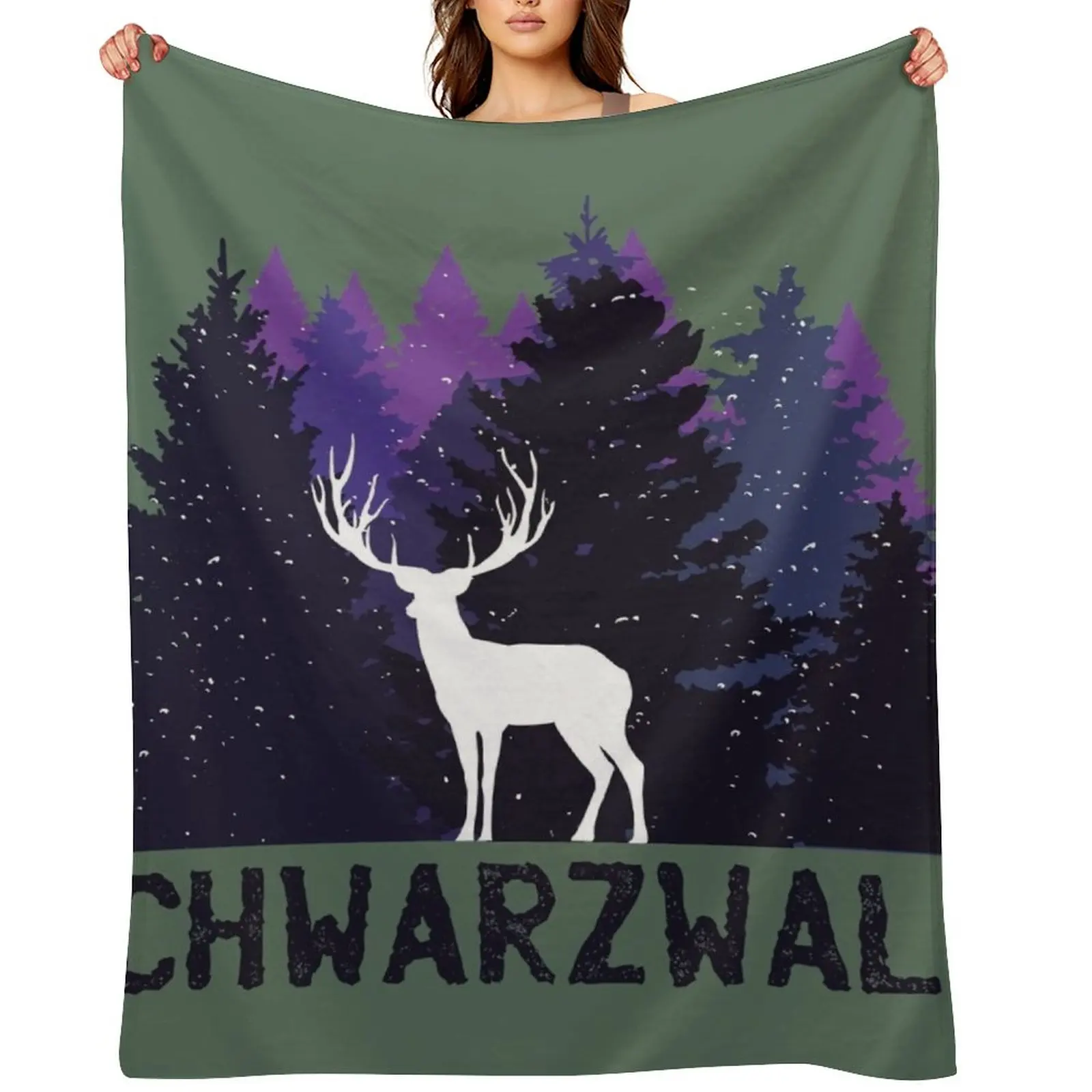 

Black Forest Schwarzwald Throw Blanket blankets ands Heavy valentine gift ideas Bed covers Blankets