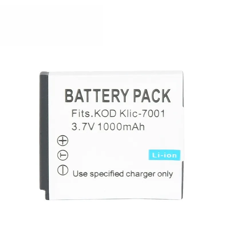 بطارية عالية السعة 1000 مللي أمبير في الساعة K7001 KLIC-7001 لكاميرا Kodak EasyShare V610 V705 V550 V570 M753 M763 M853 الرقمية