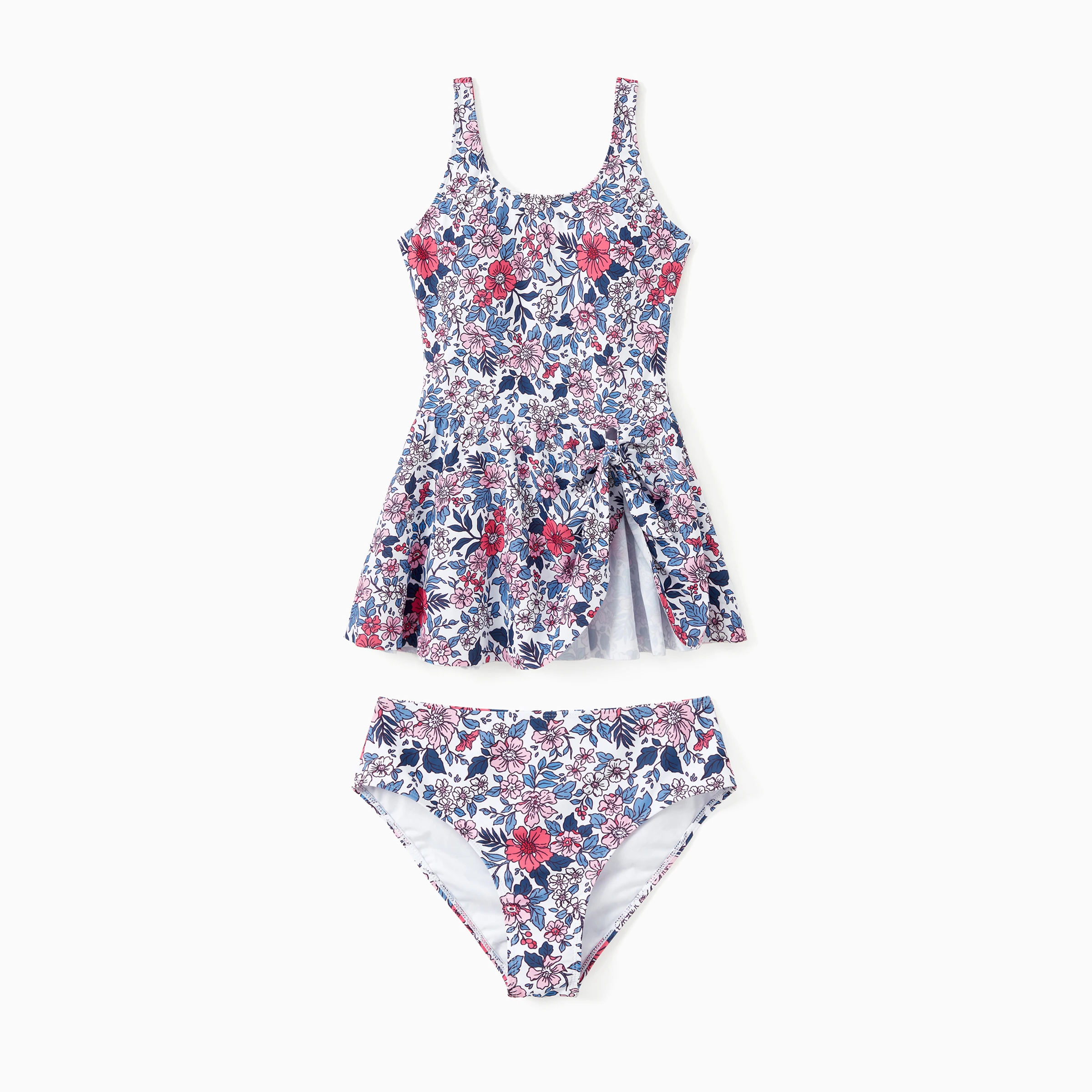 

PatPat Женский купальник с цветочным принтом и бантом по бокам