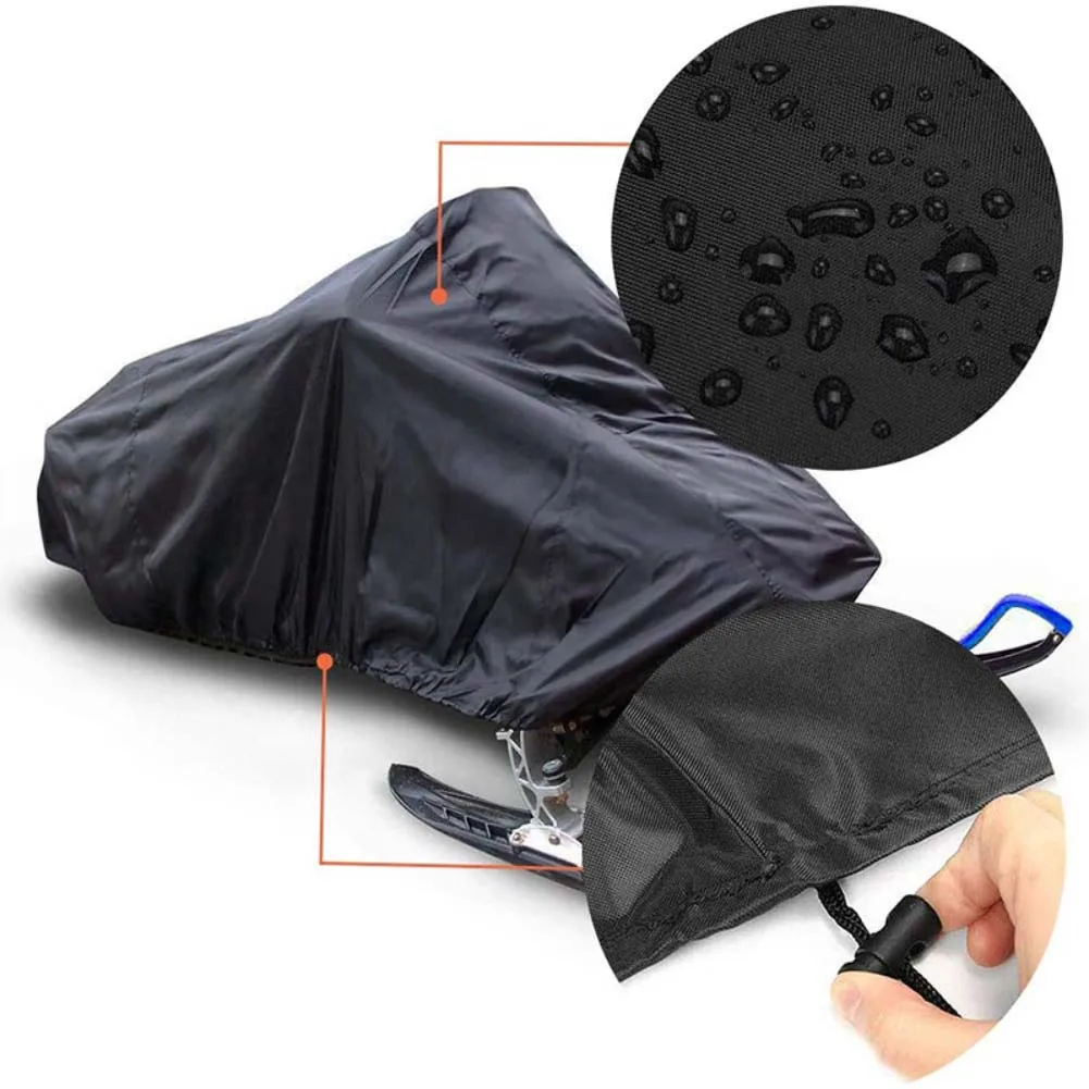 

Outdoor trailer style snowmobile cover waterproof dustproof with silver coating and double layer oxford cloth material
