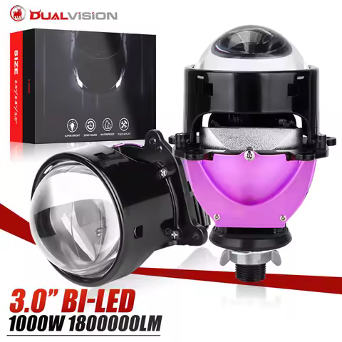 12+6pc Chips 2pcs 3.0 Inch Bi Led Projector Lens Halo Lights H4 H7 9005 9006 Car Headlights Hella 3R G5 Angel Eyes High Low Beam