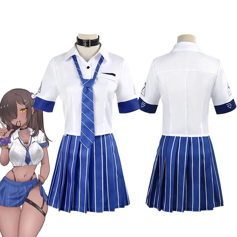 

Game NIKKE：The Goddess of Victory Naga Cosplay Costume Women Shirt Skirt Set Sexy JK School Uniform Halloween Carnival Clothes