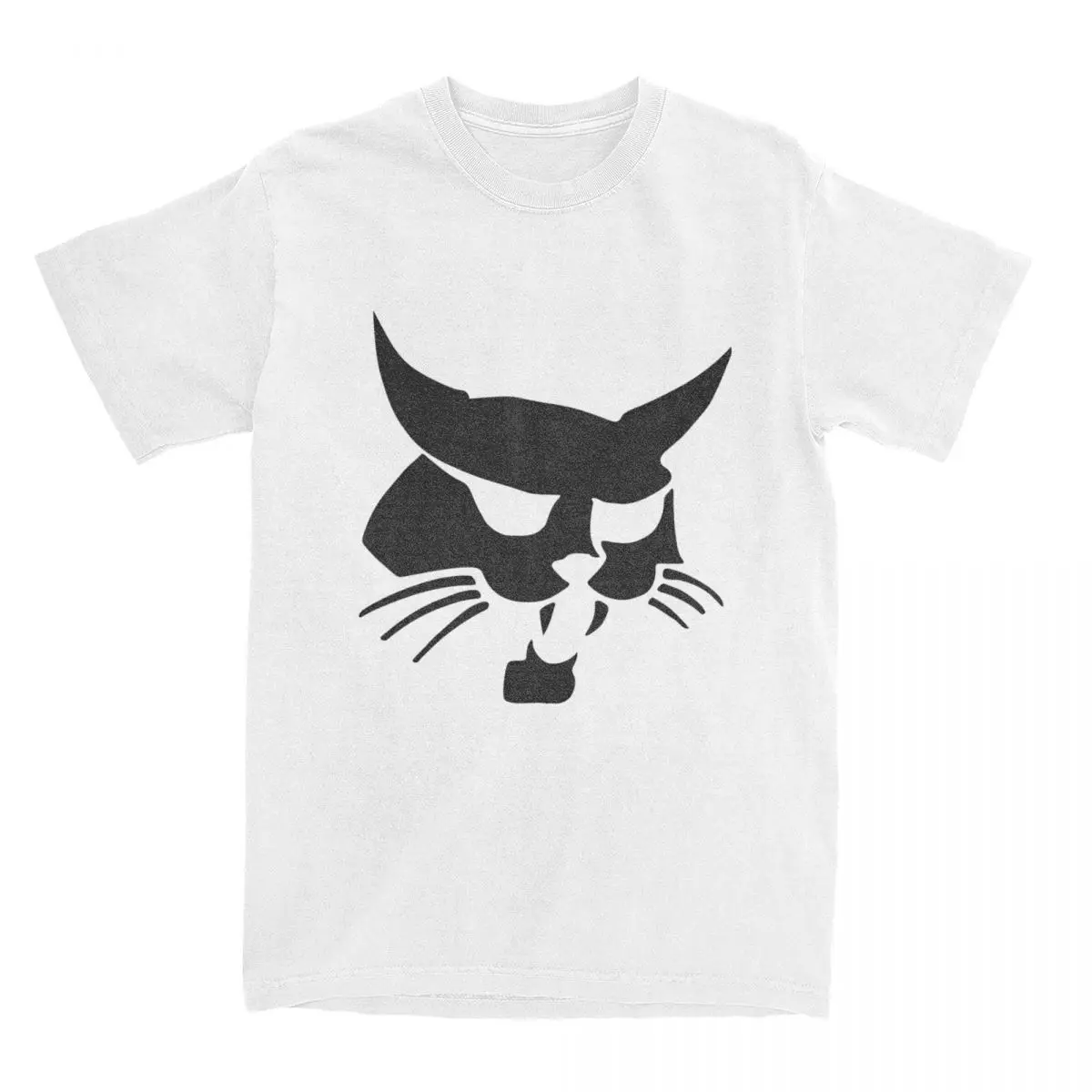 Men B-Bobcats T Shirts Black Cartoon Animal 100 Cotton Top Tees Summer Y2K Retro Short Sleeve T-Shirt O Neck Harajuku Tee Shirt