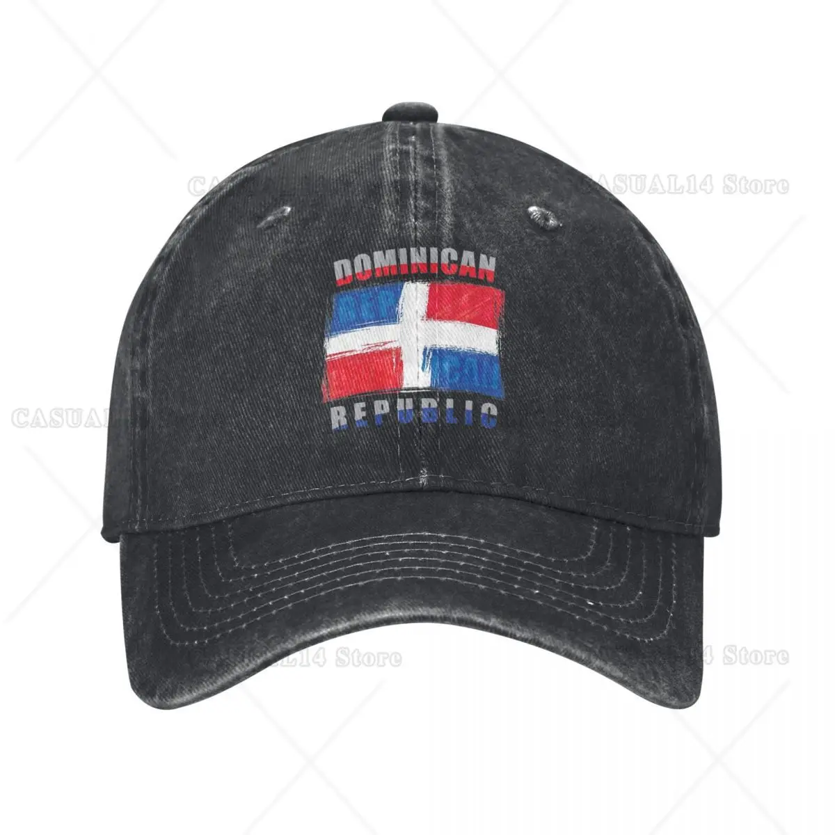 

Dominican Republic Flag Denim Washed Baseball Cap Map Hip Hop Unisex Hats Outdoor Sport Sun Protection Snapback Cap