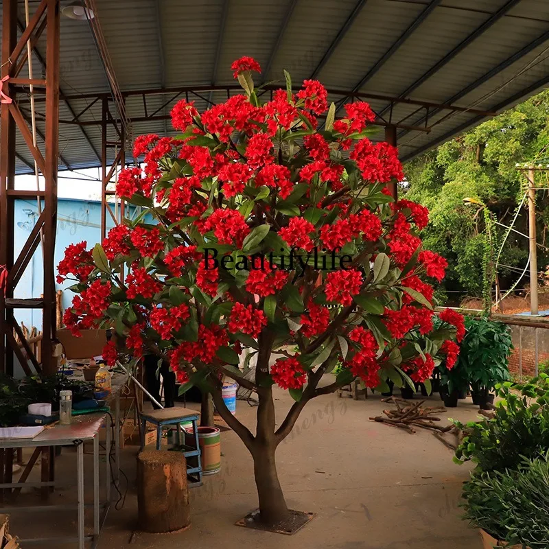 artificial egg blossom tree artificial indoor and outdoor artificial tree wedding hotel landscaping green plant feel fiberglass