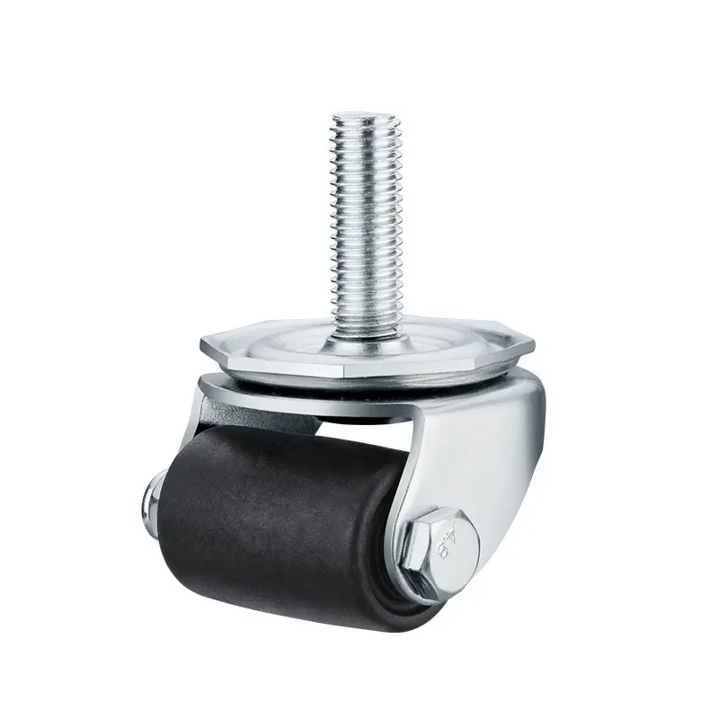 4 Pcs 1 Inch M12 Low Center of Gravity Load-bearing Casters Freezer Equipment Wheel Universal Super Short Steering Pulley