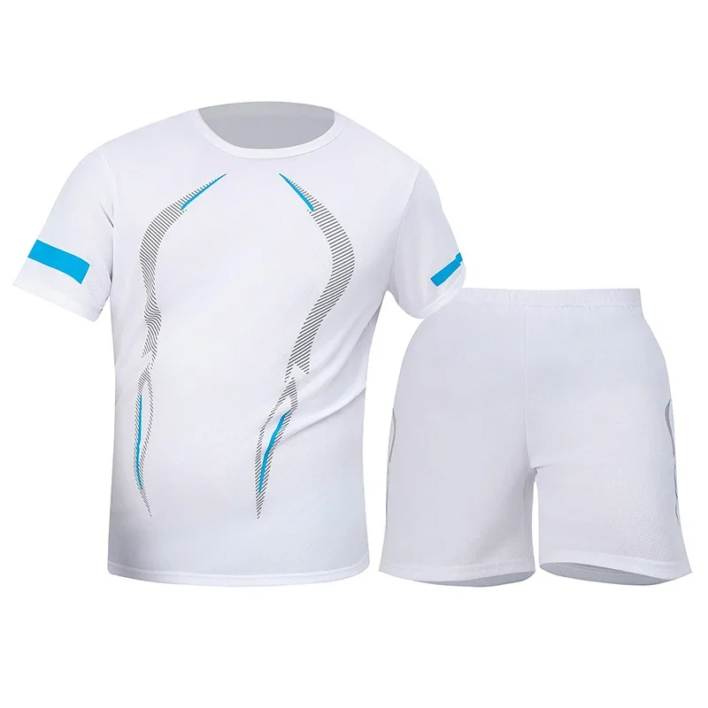 Men's Quick-drying Sports Fashion Set, Loose and Breathable Short-sleeved Clown Running Fitness Casual Shorts Set