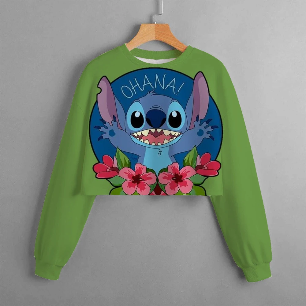 Casual cartoon New Spring and Autumn Disney Children\'s Clothing Print Girls Short Hoodie Sweater Stitch Comfortable and Cute Top