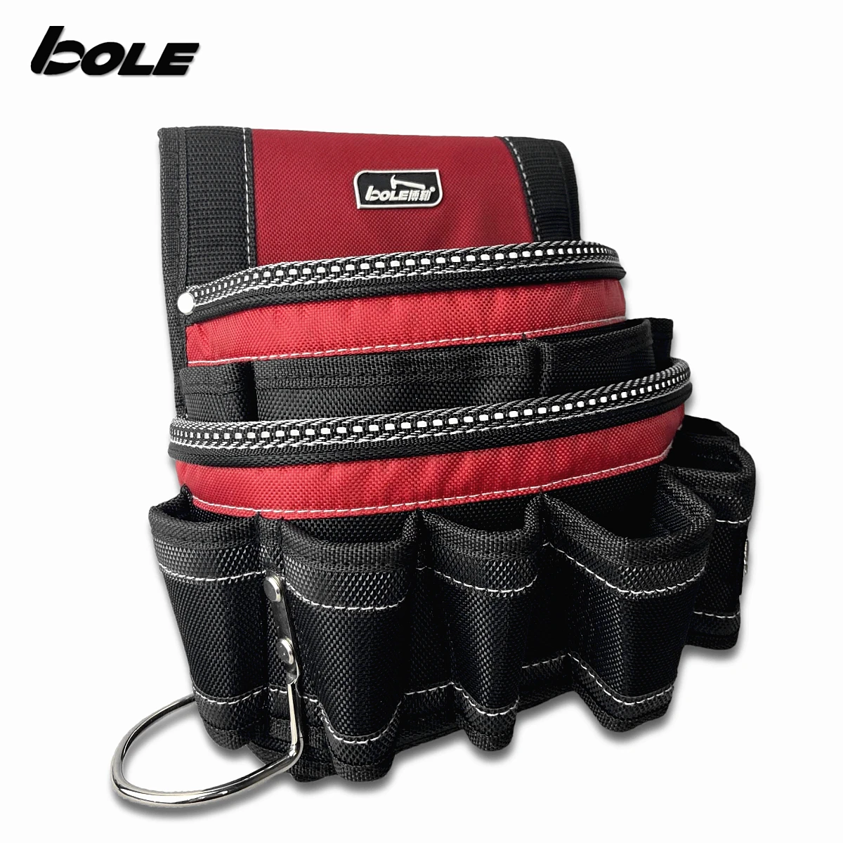 BOLE New Large Tool Waist Bag Large Capacity Tool Organizer Waist Hang Reinforced High Durability Tool Bag Electrician Bag