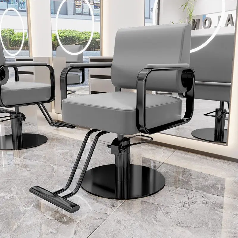 كرسي حلاق شامبو تجاري تصفيف الشعر صالون تجميل فاخر مريح كرسي حلاق صينية تجارية أثاث صالون دوار